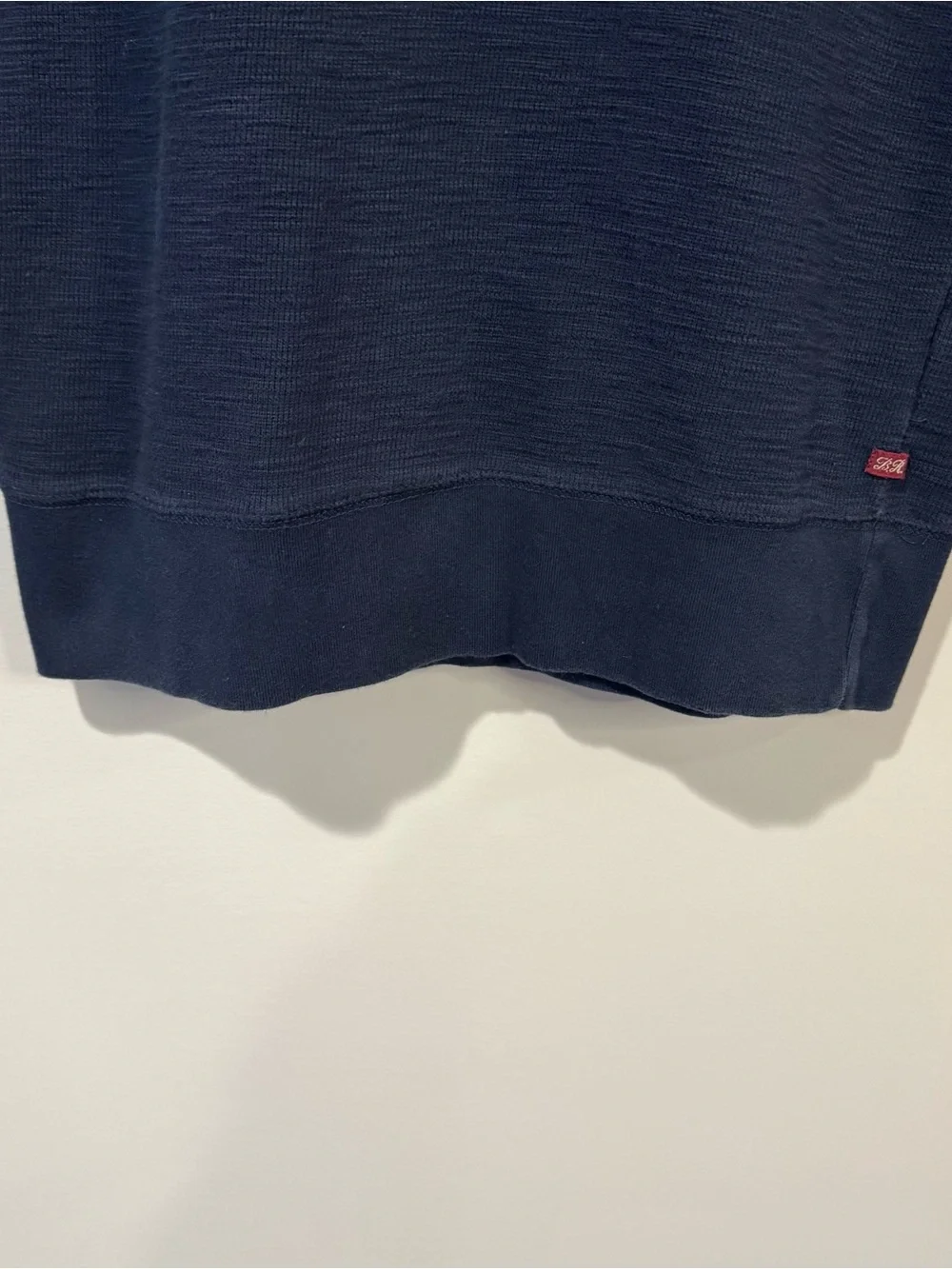 Banana Republic Men's Heritage Collection Navy Slub Waffle Knit Hooded Henley M